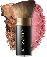 Laura Geller New York Retractable Black Kabuki Brush Aluminum Handle