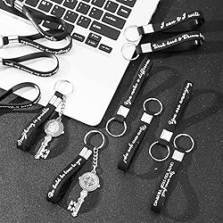 Fumete 24 Pcs Inspirational Keychains Gift for
