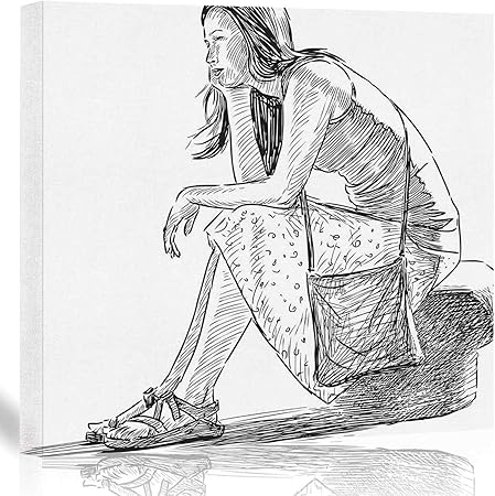 Actorstion 160581 - Lona Decorativo para Pared, diseño de Chica soñando