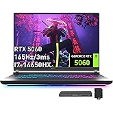 ASUS ROG Strix G16 16" FHD+ 165Hz Gaming Laptop, Intel i7-14650HX (Beats Intel i9-13900), GeForce RTX 5060, 16GB DDR5 RAM, 1TB SSD, Backlit Keyboard, Wi-Fi 7, Gray, Win 11,1TB Docking Station Set