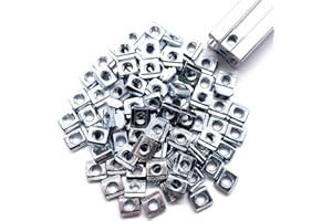 JCSPBYL 100pcs 2020 Series Sliding T Nuts Metric M5 Thread Slide in Hammer Head T-Nut for Standard 6mm T-Slot Aluminum Extrusion Profile