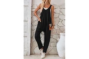 Jumpsuits for Women Casual Summer Dressy Sleeveless Overalls Long Loose Baggy Rompers Jumpers with Pockets 2025