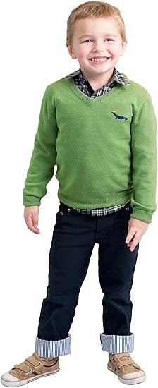 baby boy sweater with elbow patches