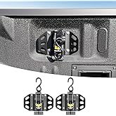 OUSUWO 2PCS Ultimate Retractable Ratchet Straps Compatible with Ford F150 / Raptor 2015-2025, Super Duty 2017-2025 with Boxlink Accessories, Bed Mount Bolt on Self Retracting Tie Down Straps
