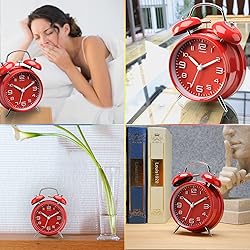 Peakeep 4.5 Inches Twin Bell Loud Alarm Clock for