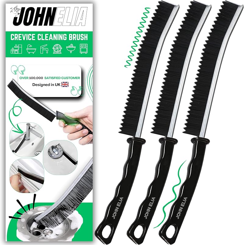 JOHN ELIA Crevice Cleaning Brush UK 3 Pcs Multifunctional Grout Gap Cleaner