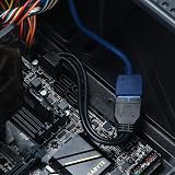 MZHOU USB 3.0 19Pin Male to Female Extension Cable 18cm L-Shape Motherboard view 5