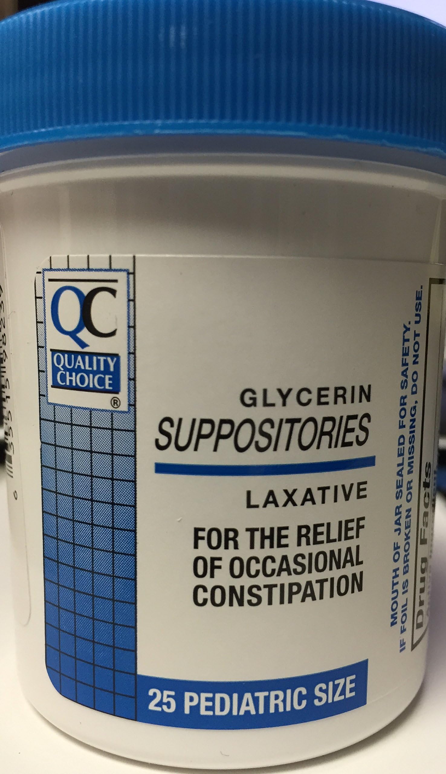 Quality Choice Suppositories Pediatric Pack of 25 by CDMA ***