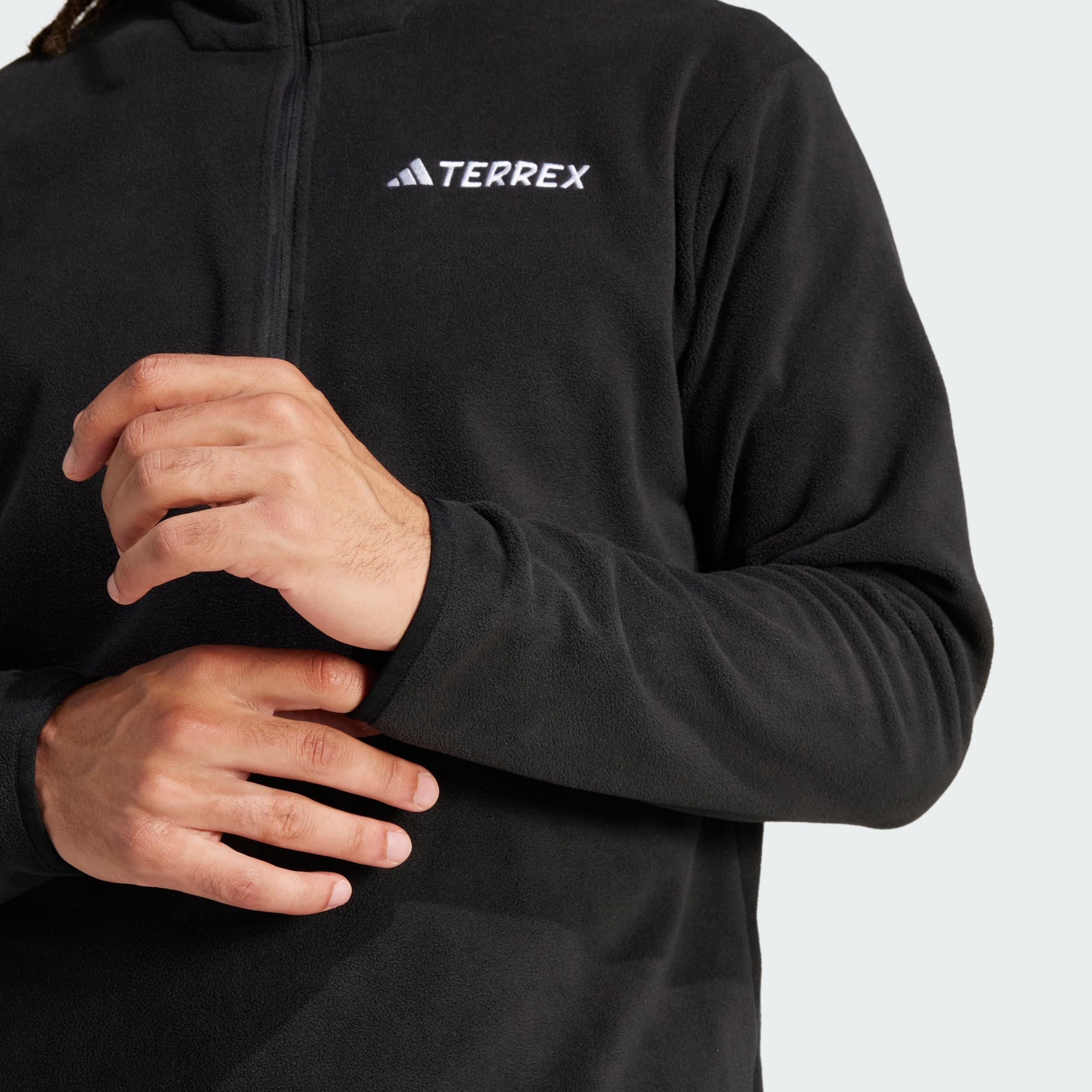 adidas Men's Terrex Multi Essentials Half Zip Fleece Jacket, Black, S 3