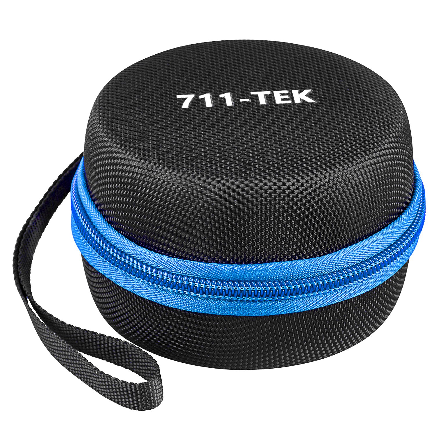 711TEK Echo Dot (2nd Generation) Case, Portable Carrying Travel Bag Protective Hard Case Cover with Screw-Lock Carabiner, Fits Phone Headset, Charger and USB Cable (Black)