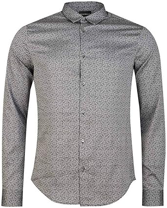 armani black shirt slim fit