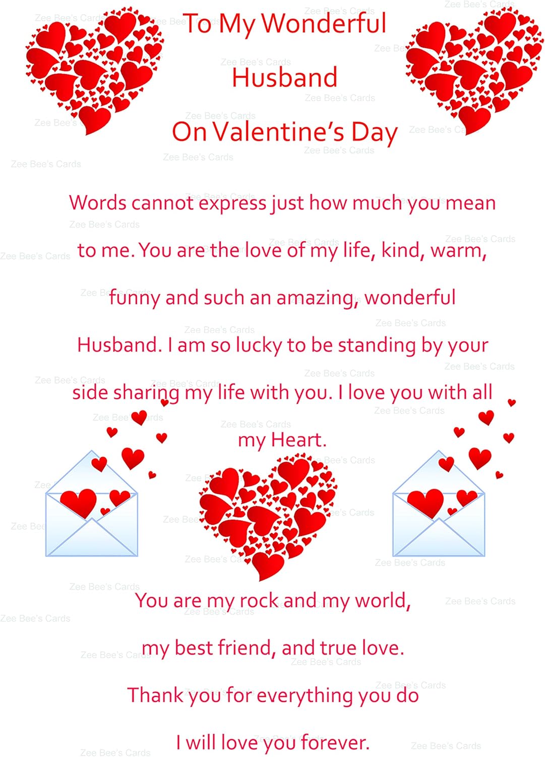 valentines card for husband wording