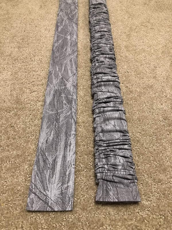 LONG Grey Cracked Ice print Lamp Cord Cover, Fabric cover