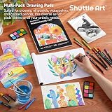 Shuttle Art 106 Piece Deluxe Art Set Wooden Case Pencils Oils Watercolors view 3