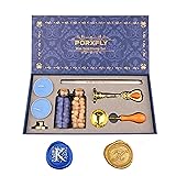 PORXFLY 2 Pieces Letter K Wax Seal Stamp