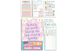 HADLEY DESIGNS Reading Journal for Women - Book Journal Reading Log for Adults, Readers Journals for Book Lovers Gifts, Books Review & Rating Tracker Journals, Gifts for Kids Who Love to Read, Designed in USA