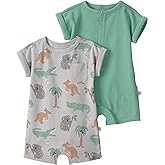 little planet by carter's unisex-baby Organic Cotton Gauze Shortall