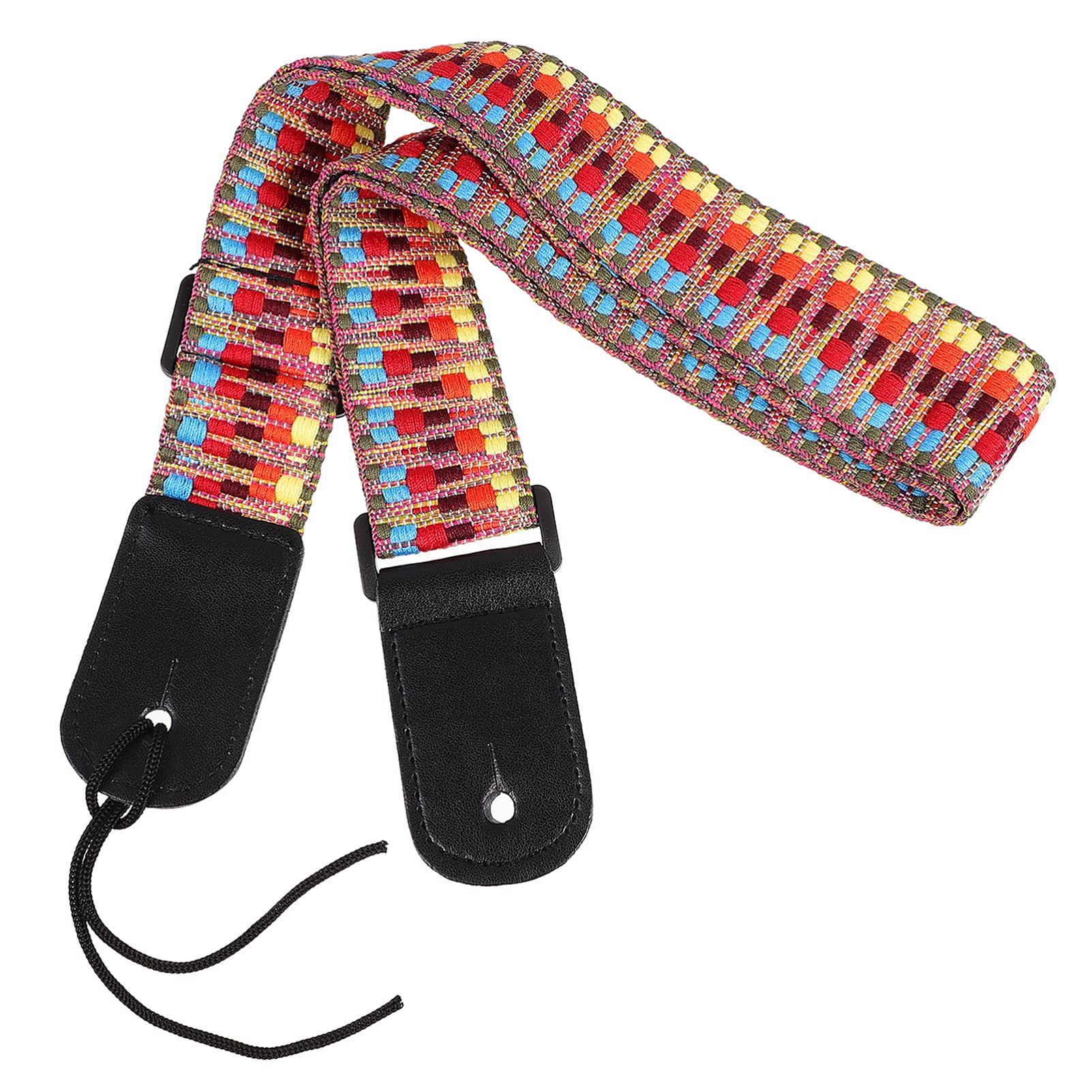 Milisten Adjustable Ukulele Strap Retro Bohemian Woven Guitar Strap Ethnic Style Ukulele Shoulder Strap for Soprano Concert Tenor Ukulele
