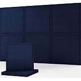 Blue Sound Proof Panels for Walls, Decorative Acoustic Panels, 6 Pack | 23.62 x 23.62 In Each, Covers 72 x 48 In, Living Room, Bedroom, Office Use, Convenient Setup, Border Neste Pattern