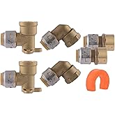 SharkBite Max Shower and Tub Connection Kit, Push to Connect Brass Plumbing Fittings, PEX Pipe, Copper, CPVC, PE-RT, HDPE, UR
