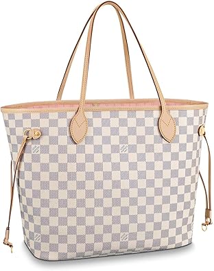 louis vuitton damier azur neo neverfull mm rose ballerine