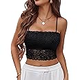 Avidlove Bralettes for Women Lace Spaghetti Strap Tank Top Tube Slim Basic Camisole