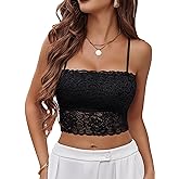 Avidlove Bralettes for Women Lace Spaghetti Strap Tank Top Tube Slim Basic Camisole