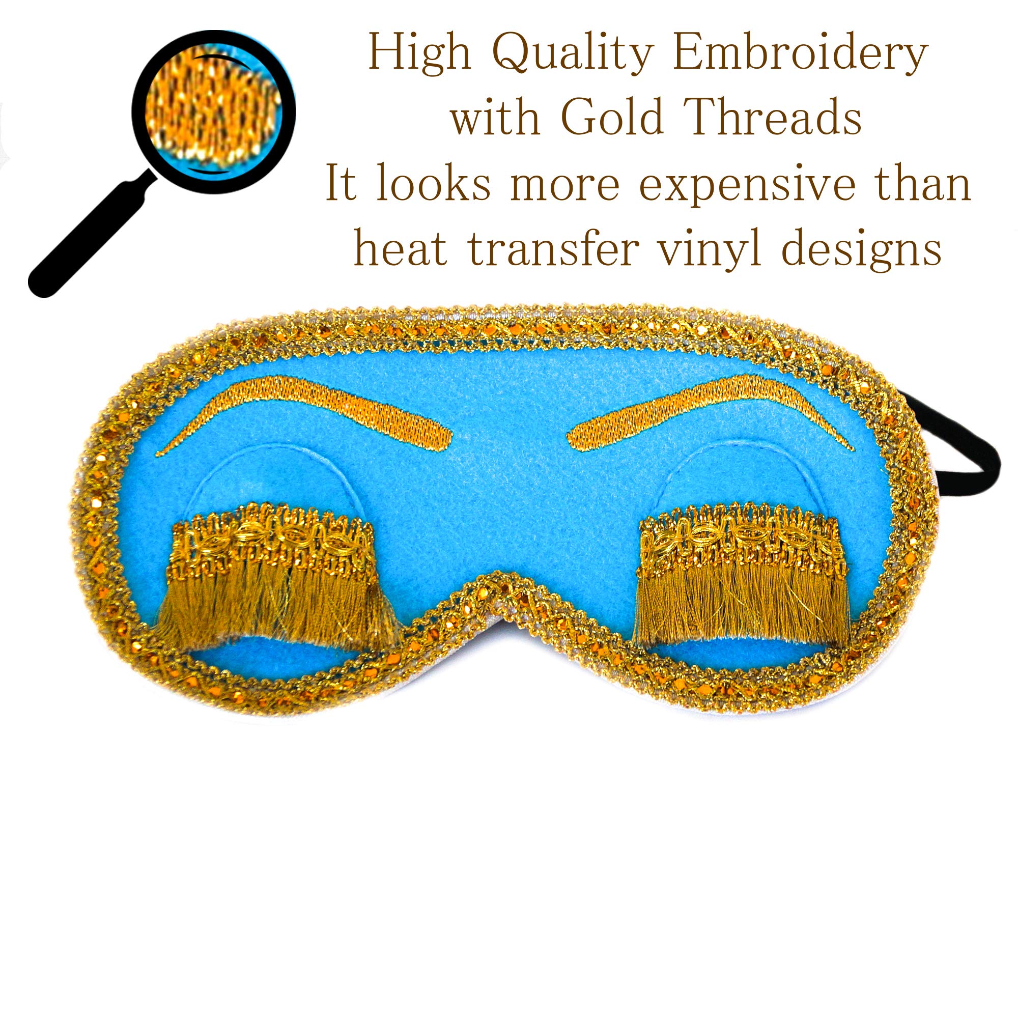 ComfortDecorHouse Audrey Hepburn Sleep Mask with Embroidery Eyelashes Holly Golightly Sleep Masks Breakfast at Tiffanys Eye Mask Sleeping Eye Masks Bridal Shower Favor Blue Felt Night Mask