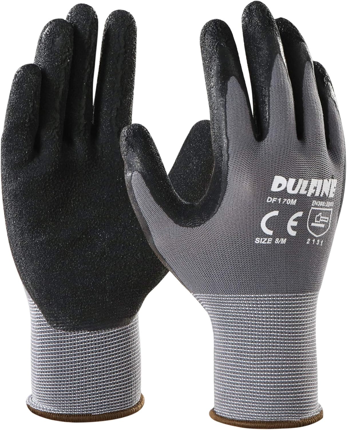 Safety Work Gloves & Gardening Gloves for Men, 3 Pairs Pack, Seamless Knit Nylon Glove with Breathable Foam Latex Coated, Ideal for General Purpose, Home Improvement, Painting (Large) - - 