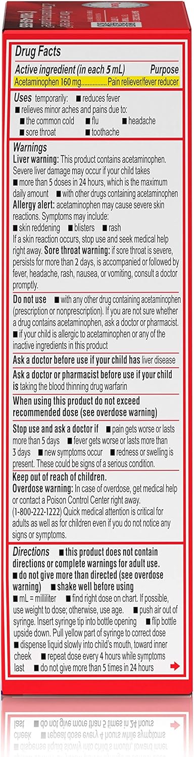 Infants' Tylenol Acetaminophen Liquid Medicine, Grape, 2 fl. oz: Health & Personal Care