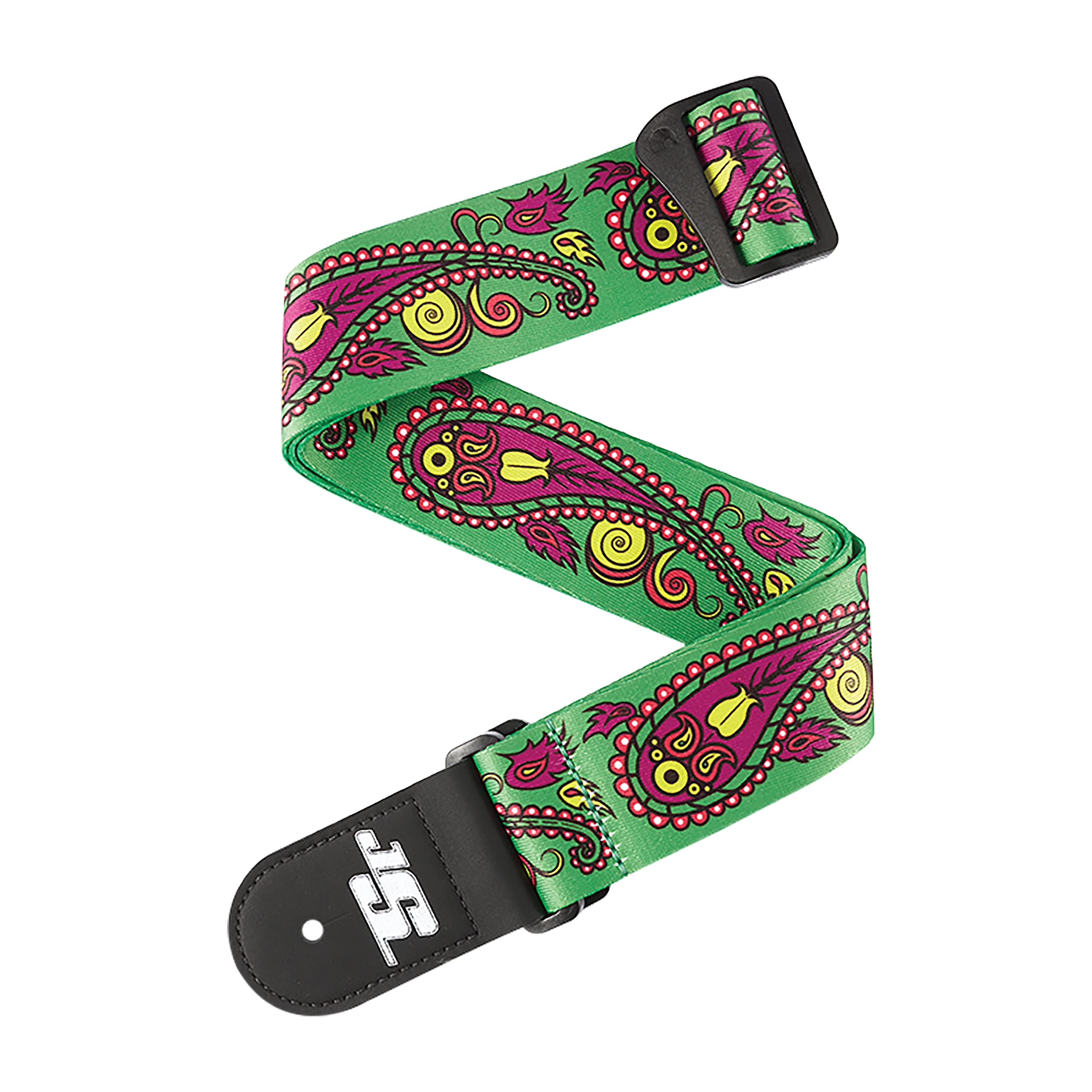 D'Addario Accessories Joe Satriani Guitar Strap - Guitar Accessories - Electric Guitar Strap, Acoustic Guitar Strap, Acoustic Electric Guitar Strap & Bass Guitar Strap - Paisley Green