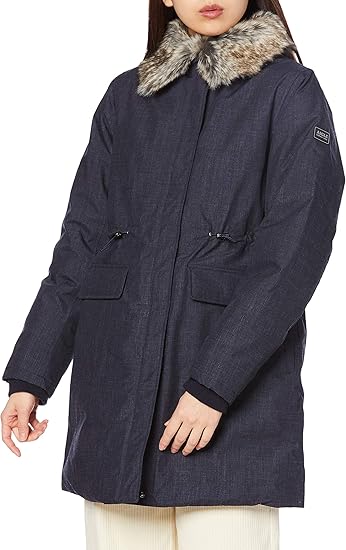 Amazon エーグル Outer Wears 公式 透湿防水 ウールミックス ファー付カラー ロングダウン ジャケット レディース コート ジャケット 通販