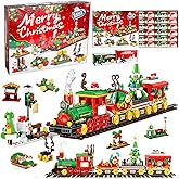 Advent Calendar 2025 Kids for Christmas Building Blocks Train Sets, 24 Days Countdown Mini Building Block Kit with Xmas Tree,