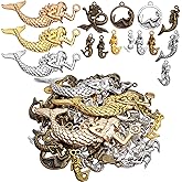 100g Mixed Mermaid Charms Alloy Charms Tibetan Pendant for DIY Bracelet Necklace Jewelry Making Findings Craft Supplies
