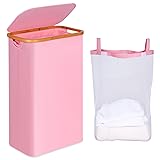 iEGrow Slim Laundry Hamper with Lid,75L Collapsible