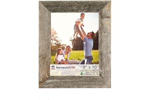 BarnwoodUSA LLC 8x10 Made-to-Size Custom Real Reclaimed Rustic Wood Picture Photo Frames Farmhouse Barn Decor 1.5 Inch Wide P