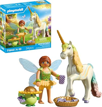 Playmobil Magic Unicorns Unicornio flor de sol con hada