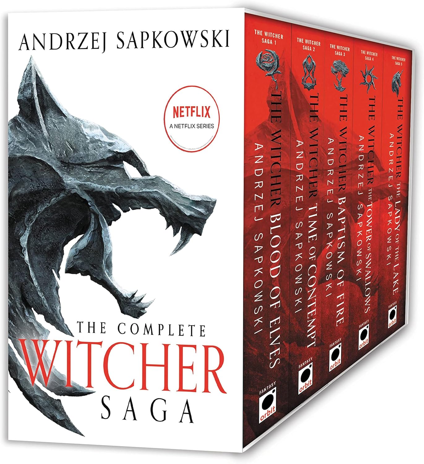 Action & Adventure - The Witcher Boxed Set: Blood of Elves, The Time of Contempt, Baptism of Fire, The Tower of Swallows, The Lady of the Lake