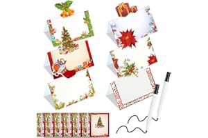 CONTAINLOL 36 Pieces Christmas Place Cards for Table Holiday Name Cards Rustic Table Name Cards Christmas Place Card Holders Colorful Birthday Place Cards for Christmas Holiday Dinner Party (Elegant Style)