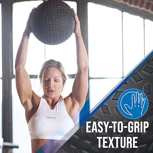Fitness First Slam Ball, Easy-to-Grip, Sand-Filled Medicine Ball