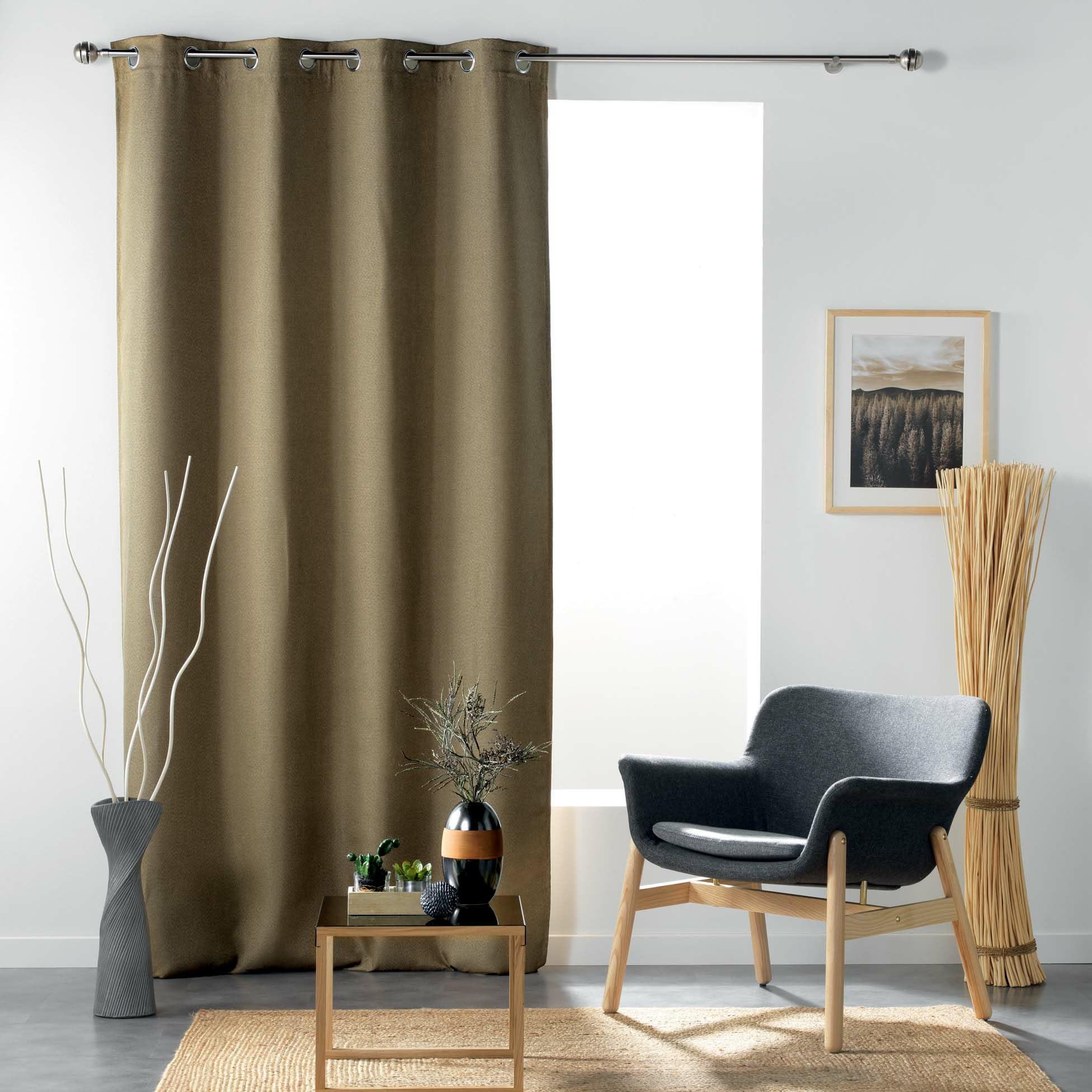 Douceur de Intérieur Tissea Curtain 135 x 240 cm Polyester Hazelnut