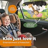 CARAMAZ Car Window Shades for Baby 48x30 cm Safari Pack of 2 with Suction Cups view 2
