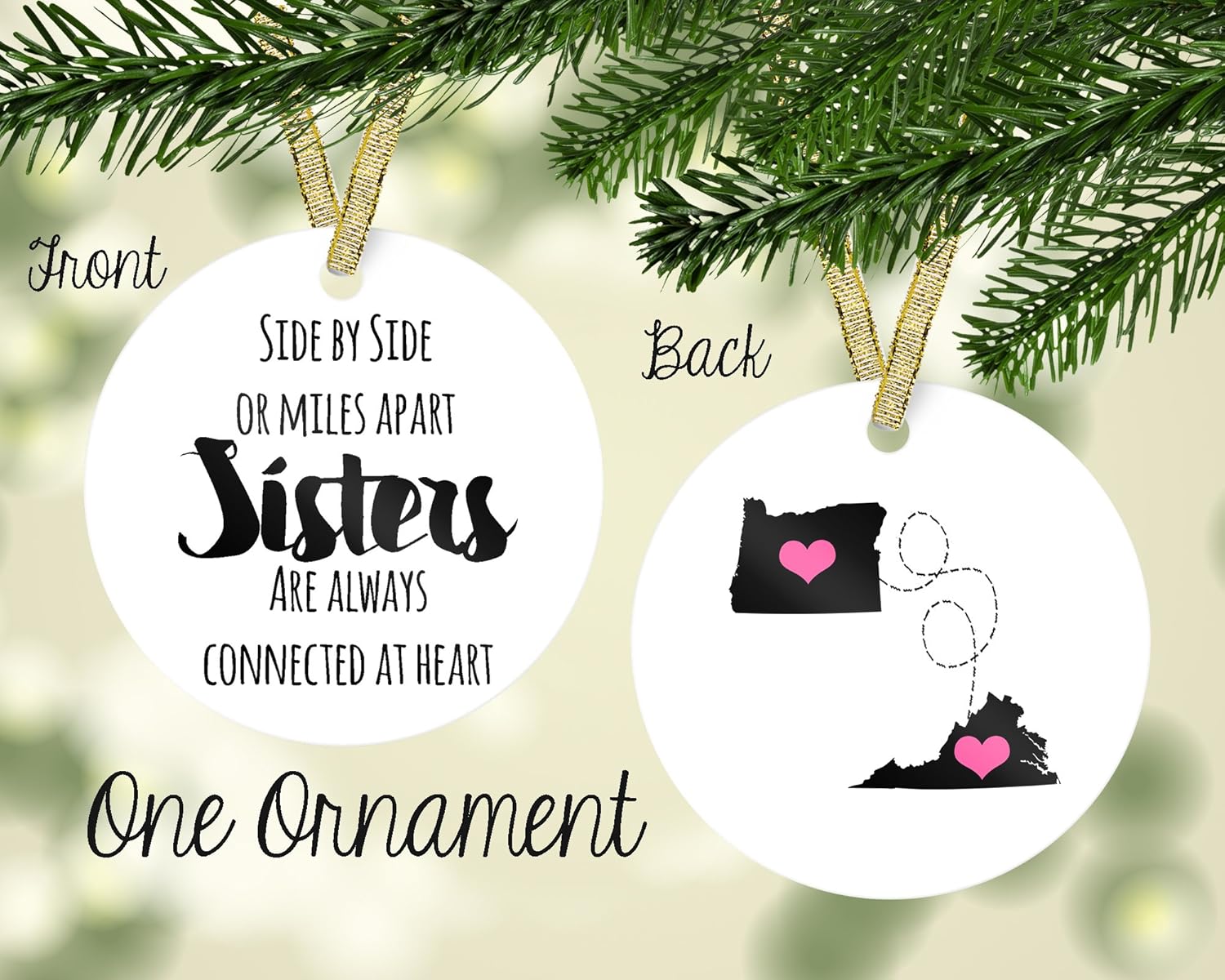 long distance christmas ornament