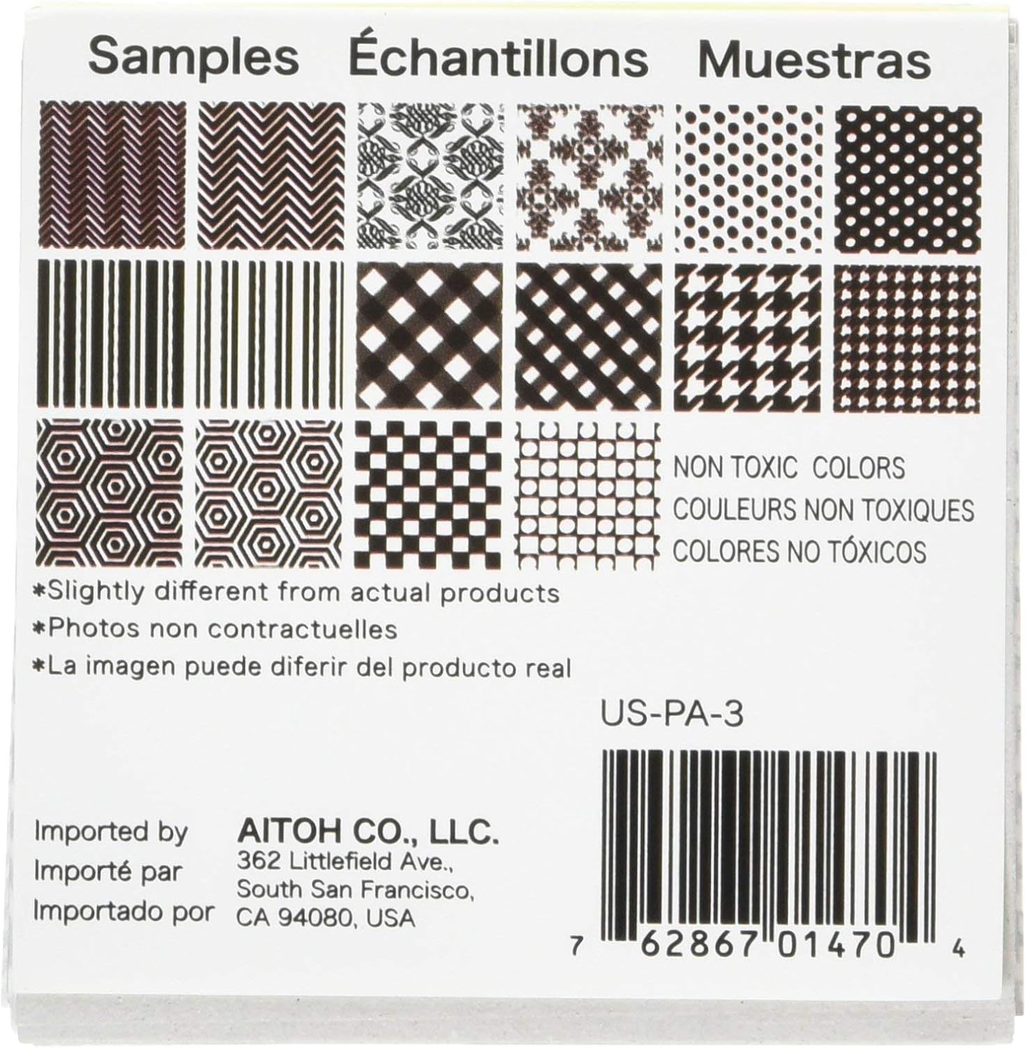 Carta Origami Paper 3X 3 300/PkgBlack & White Casa e cucina