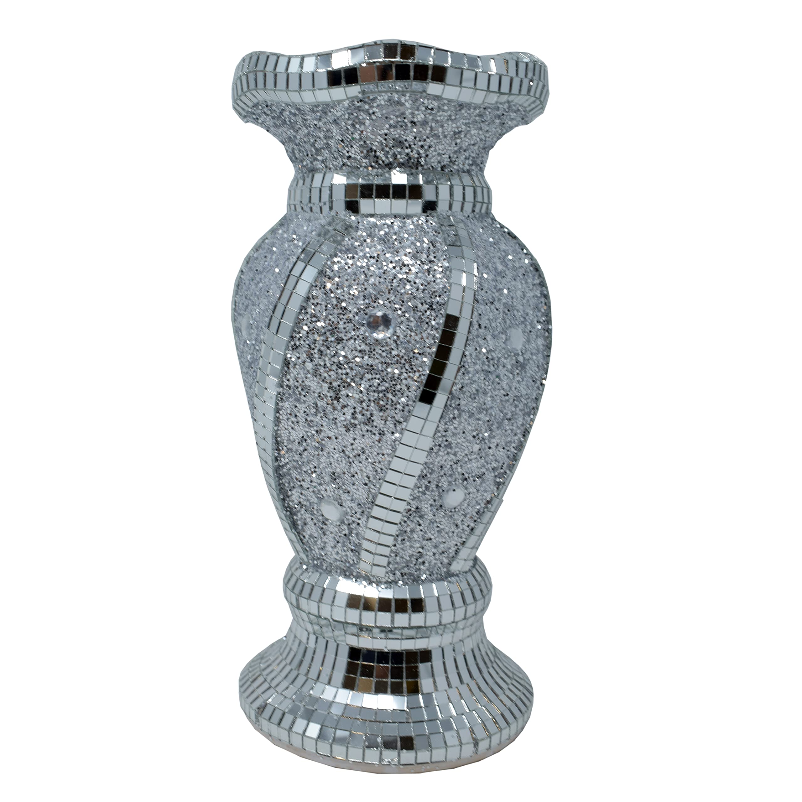 Sparkle Ornament Bling Crushed Diamond Gift | CRYSTALLIZED Crushed mirrored flower pot | Crushed Diamond Display | gift present for all occassion Home Decor