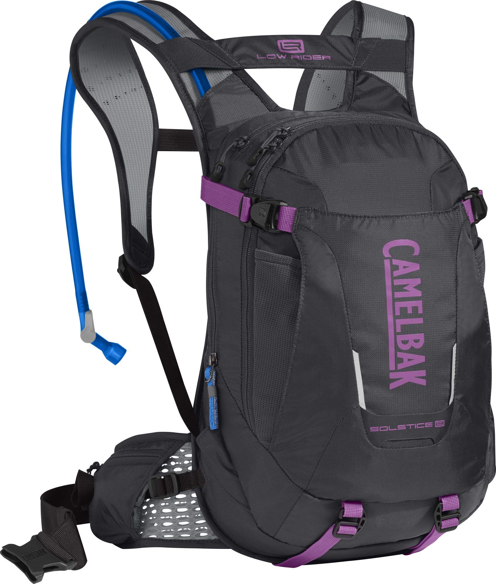 CAMELBAK Solstice LR 10 100 oz Hydration Pack, Charcoal/Light Purple
