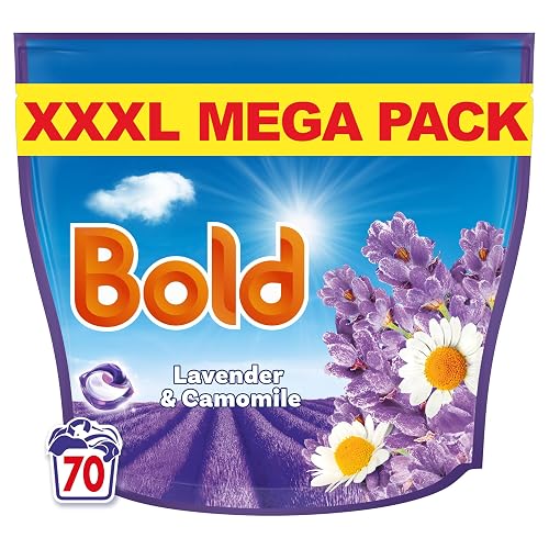 Bold PODS® Washing Liquid Laundry Detergent Capsules 70 Washes, Lavender & Camomile, Outdoor Freshness That Lasts, With Built-In Lenor Softener