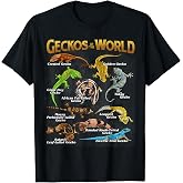 Geckos Animals of the World Crested Leopard Gecko Lover T-Shirt