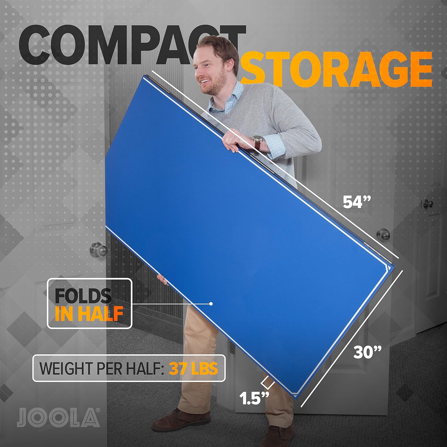 JOOLA Tetra - 4 Piece Ping Pong Table Top for Pool Table - Includes Ping Pong Net Set - Full Size Table Tennis Conversion Top for Billiard Tables - Easy Assembly & Compact Storage - Incl. Foam Backing : Sports & Outdoors