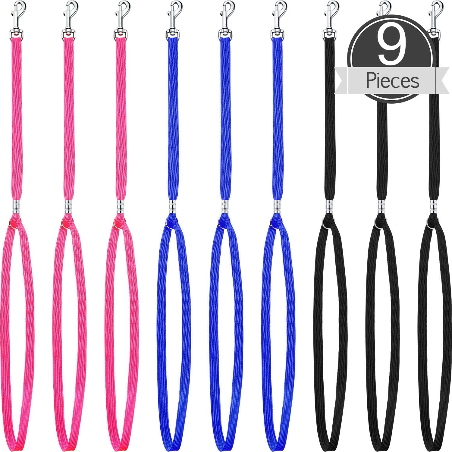 Boao 9 Pieces Pet Grooming Loops Nylon Restraint Noose